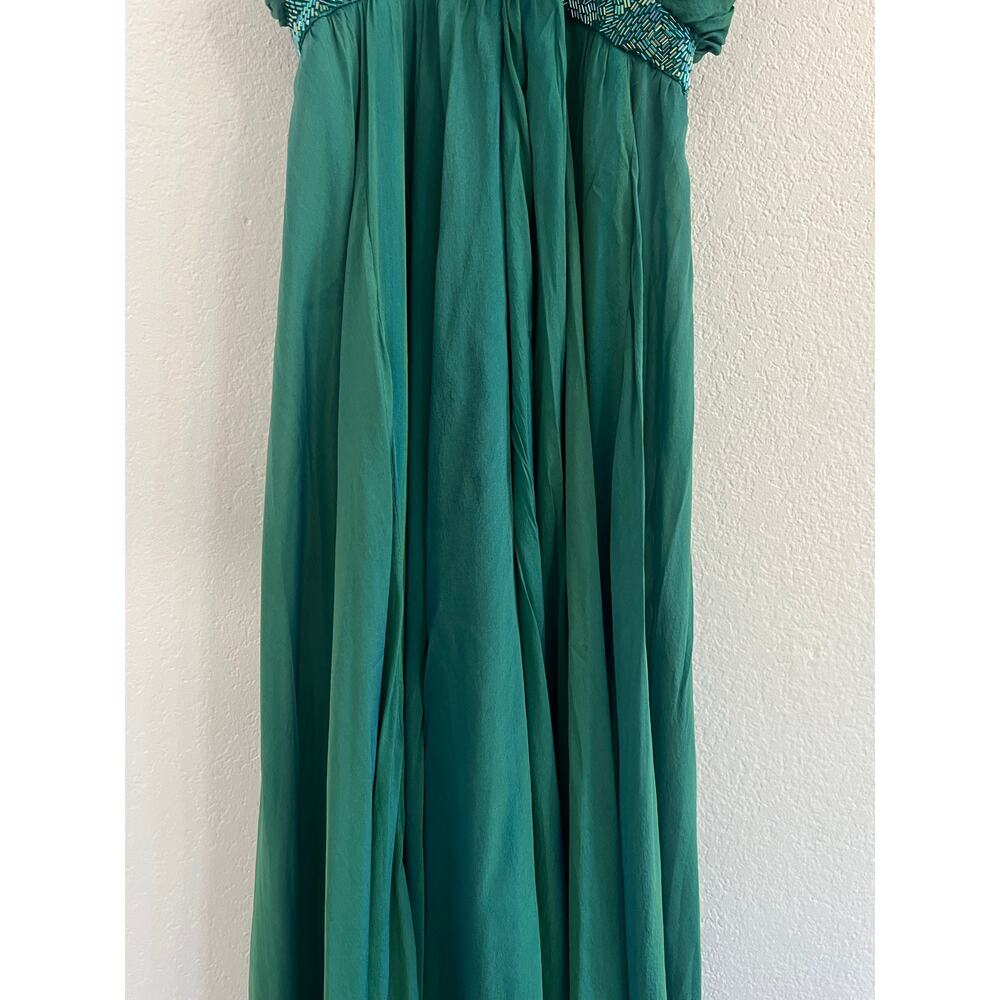 Badgley Mischka Strapless Maxi Dress Size 2 Teal Formal Event Prom Y2K Gala - Picture 12 of 16